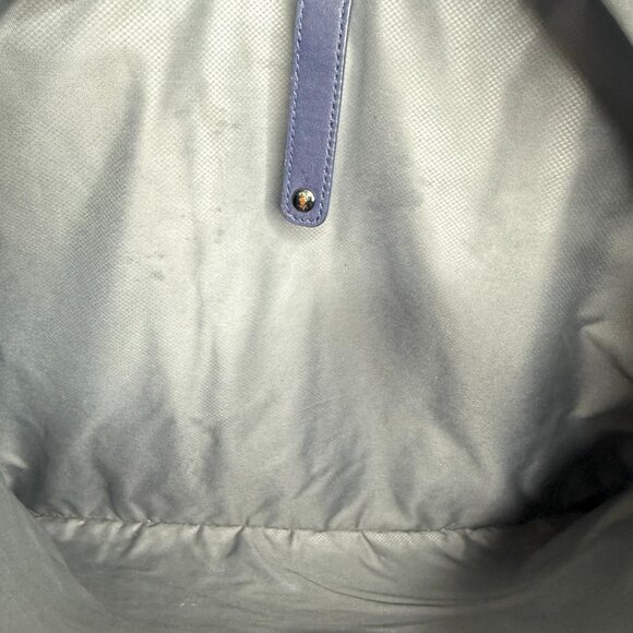 Tumi Nylon Double Leather Handles Zip Top Travel Carry On Tote Bag Womens Blue - Picture 9 of 13